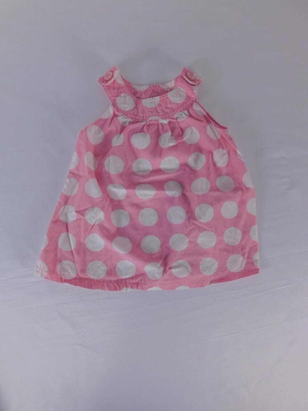 Nursery Rhyme Dress Girls 3-6 Months Pink Polka Dot Sundress Sleeveless Summer
